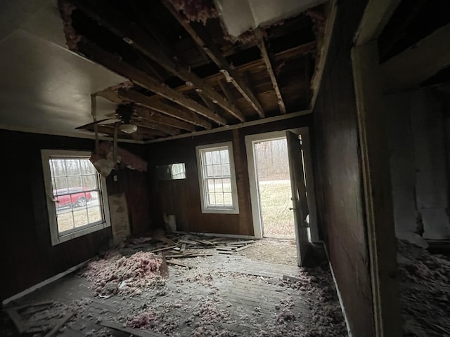 miscellaneous room featuring ceiling fan