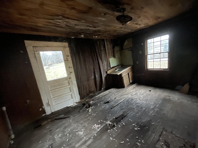 misc room with wooden ceiling