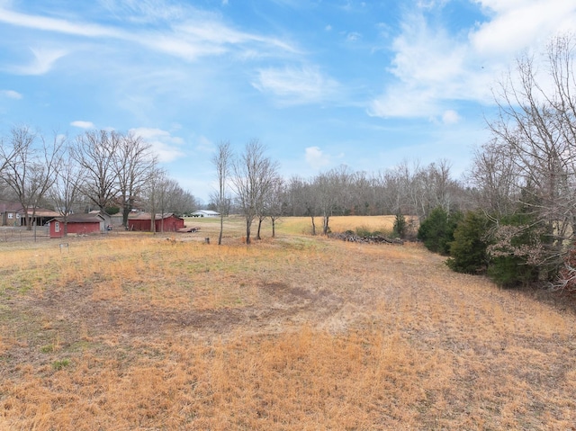 view of yard featuring a rural view