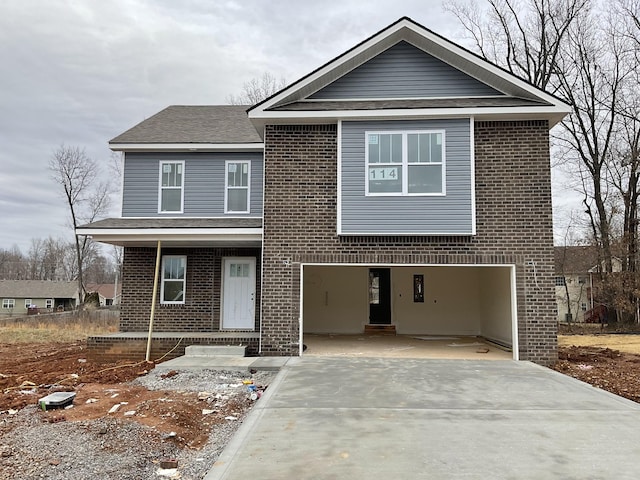 view of front of house featuring a garage