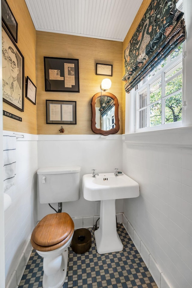 bathroom with toilet and sink