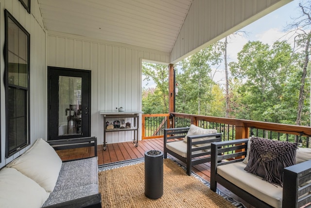 view of wooden deck