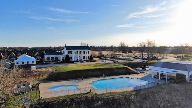 pool with fence