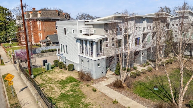 view of property featuring central AC