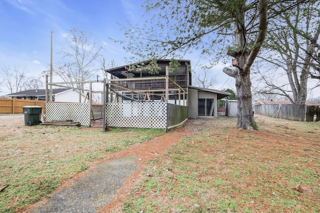 view of rear view of property