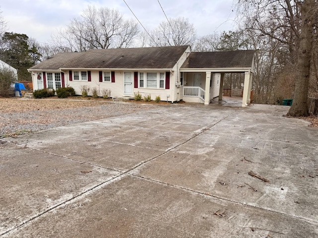 view of ranch-style house