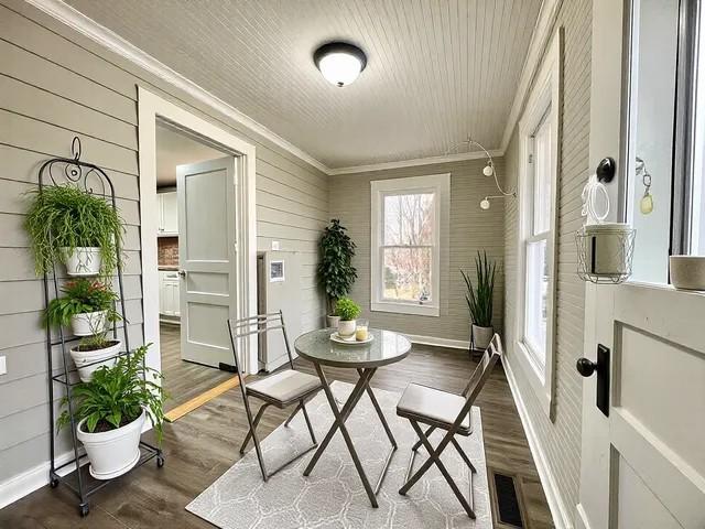 view of sunroom