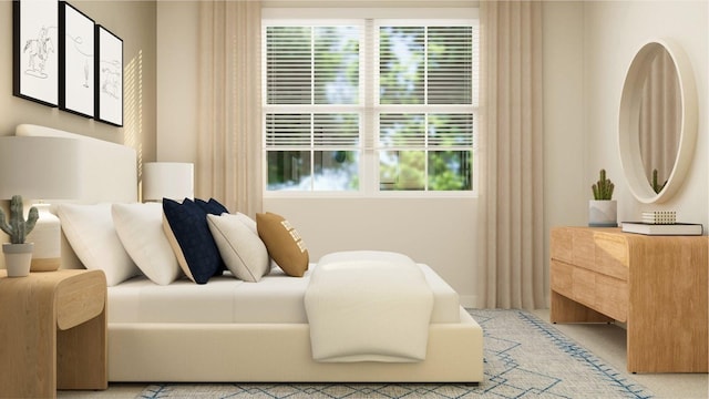 view of carpeted bedroom