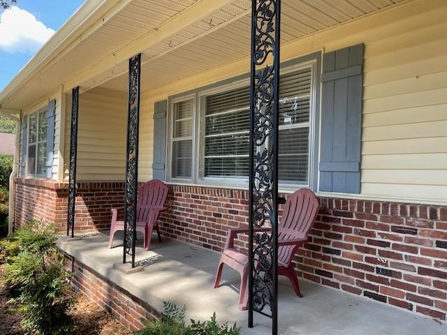 view of patio with a porch