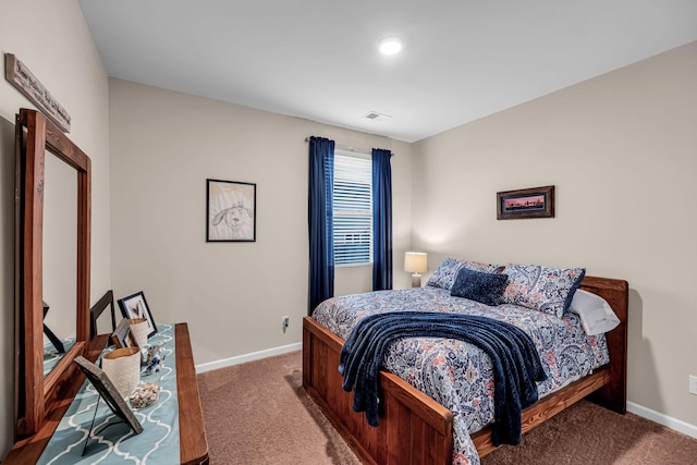 view of carpeted bedroom