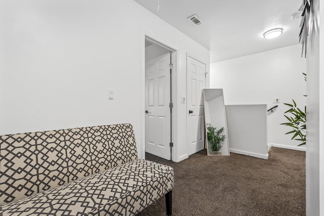 sitting room with carpet