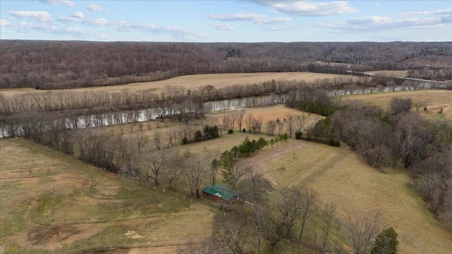 aerial view featuring a rural view