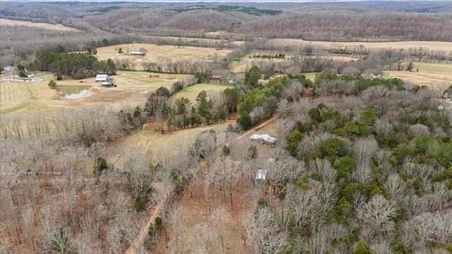 bird's eye view featuring a rural view