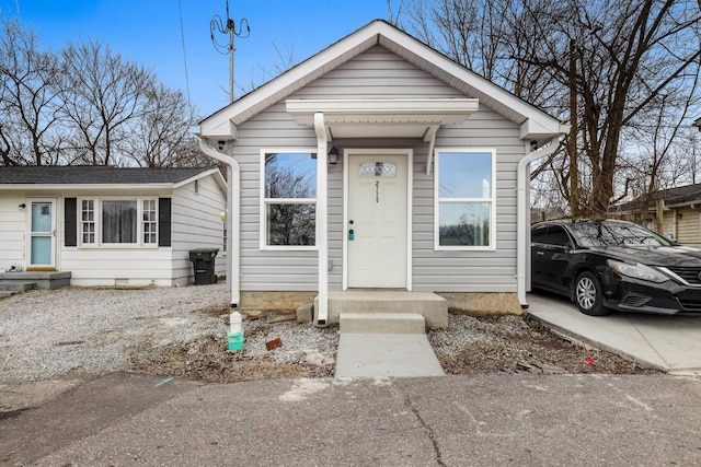 view of bungalow-style home