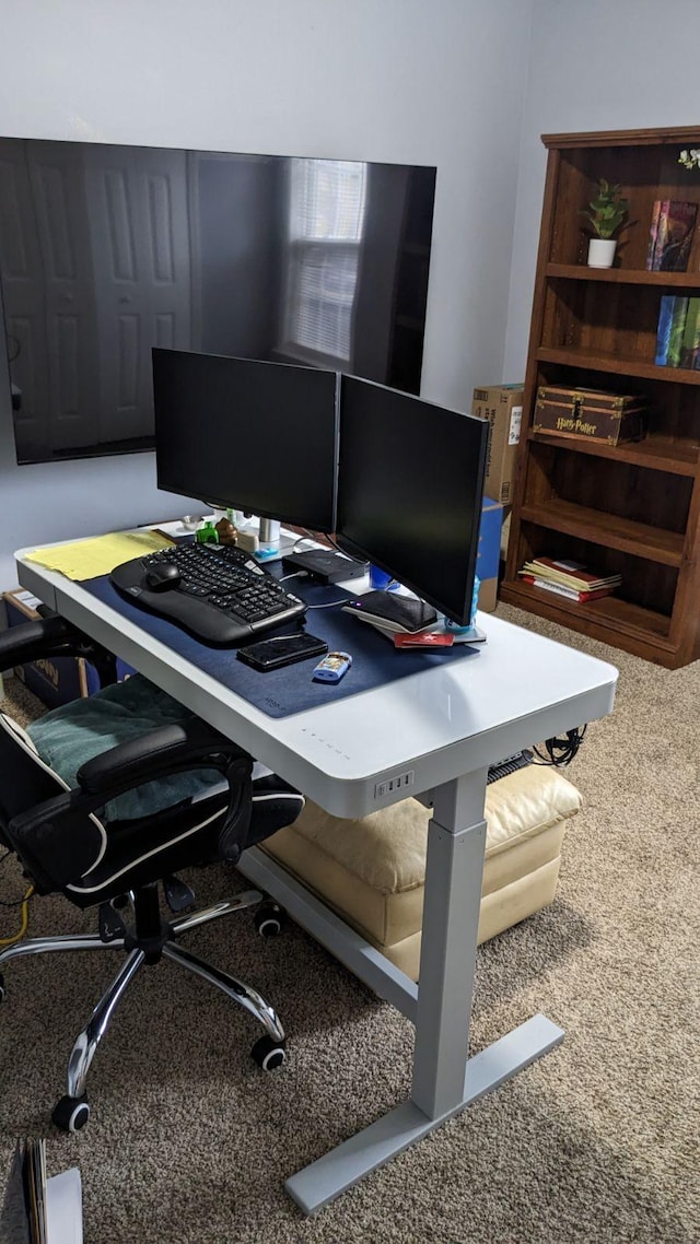 view of carpeted office