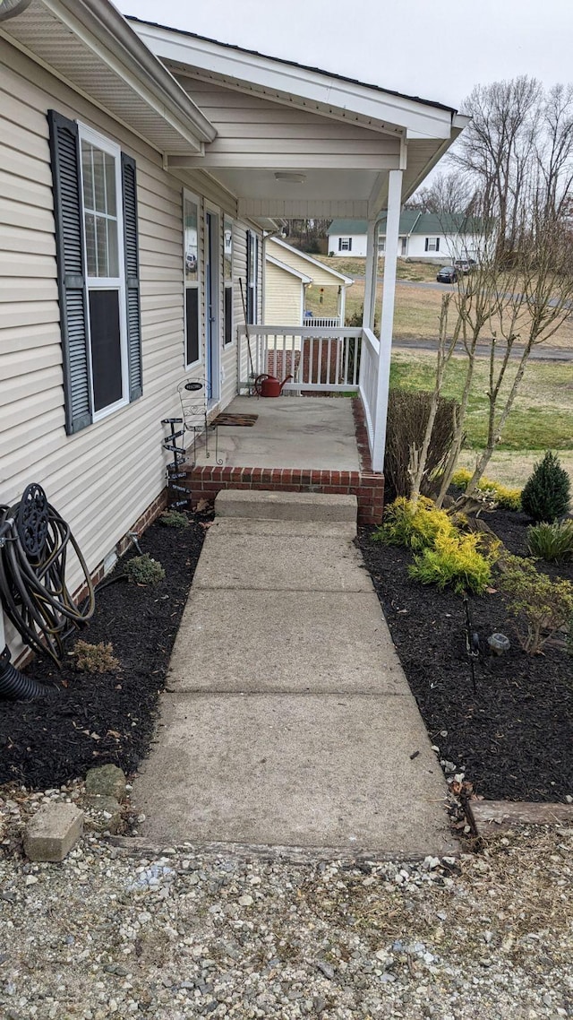 view of patio with covered porch