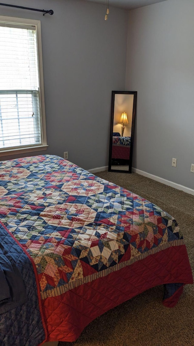 view of carpeted bedroom