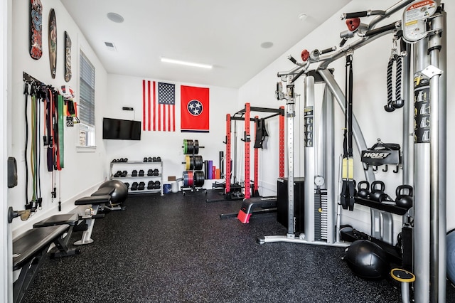 view of exercise room