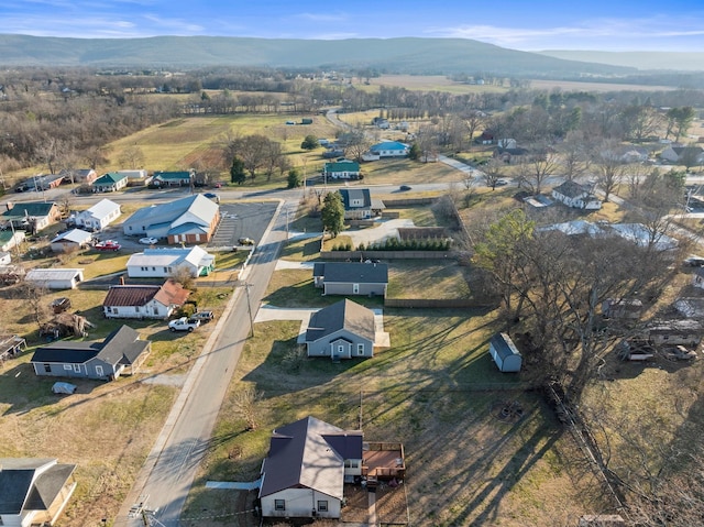 aerial view featuring a mountain view