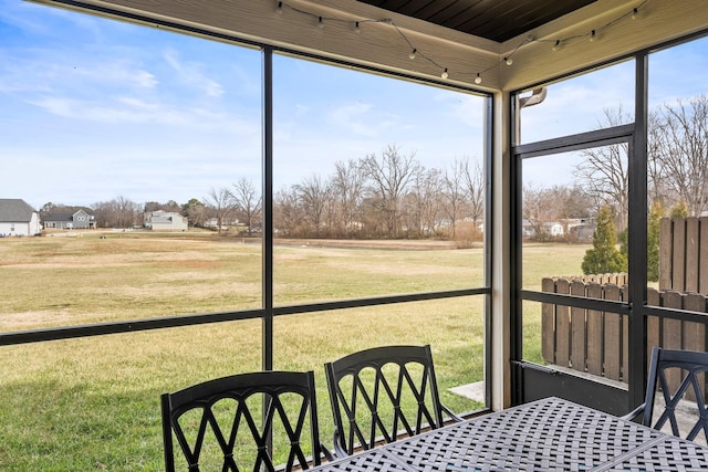 view of sunroom / solarium