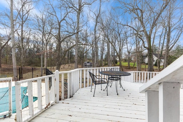 view of wooden deck