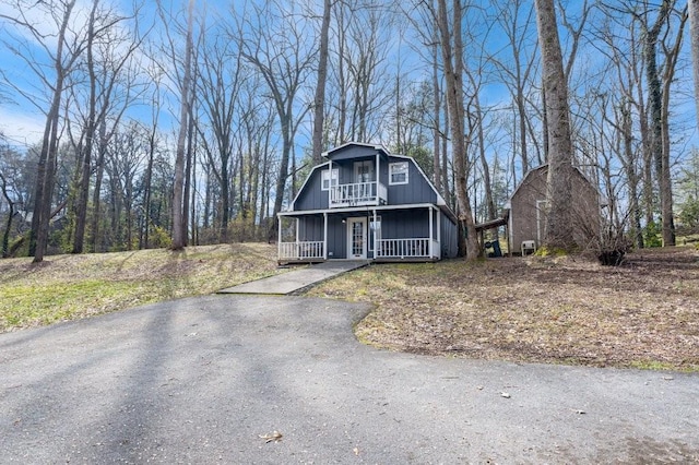 front of property with a porch