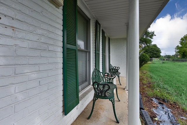 view of patio / terrace featuring a porch