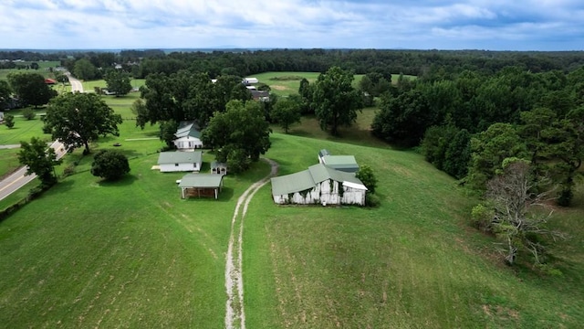 drone / aerial view featuring a rural view