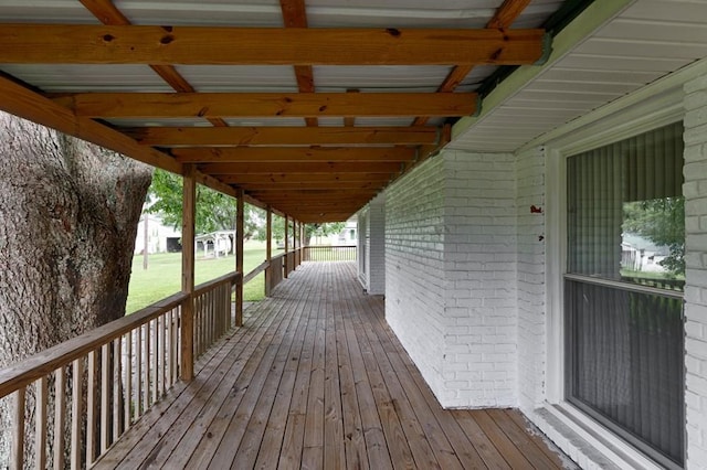 view of wooden terrace