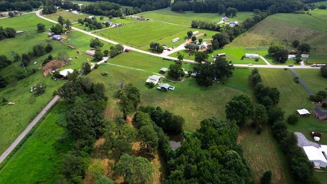 bird's eye view featuring a rural view