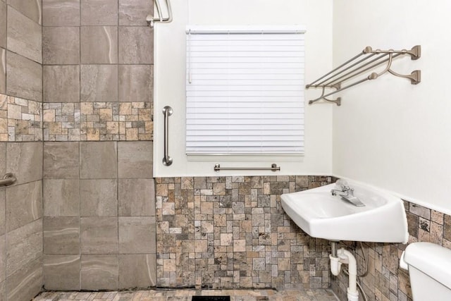 bathroom with sink and toilet