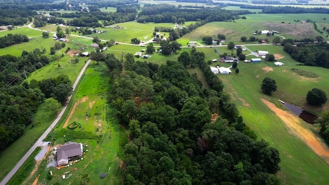 bird's eye view featuring a rural view