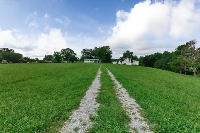 view of yard featuring a rural view