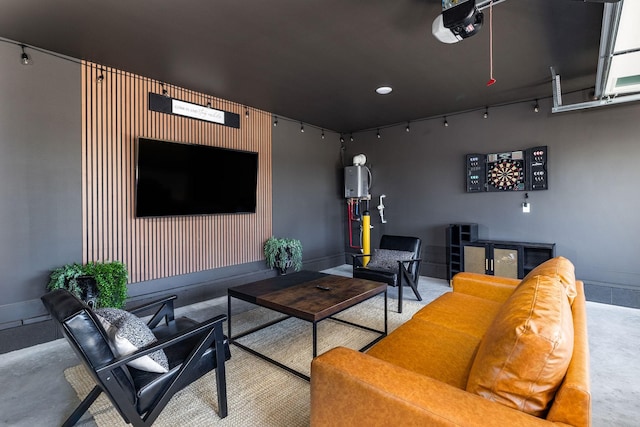 interior space featuring concrete flooring