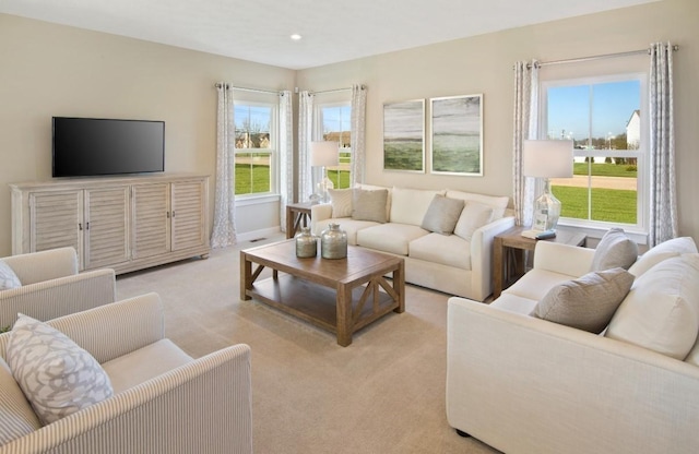 view of carpeted living room