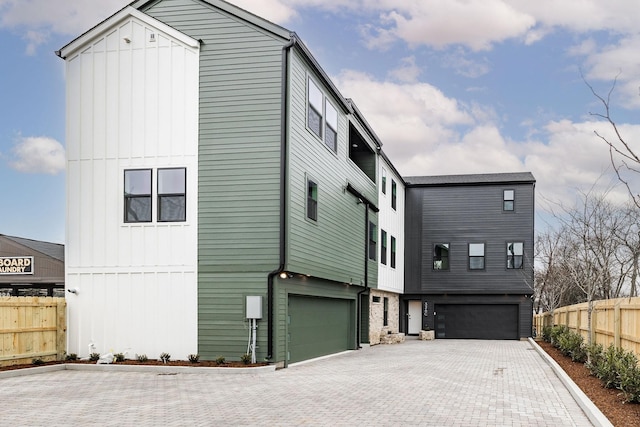 view of home's exterior featuring a garage