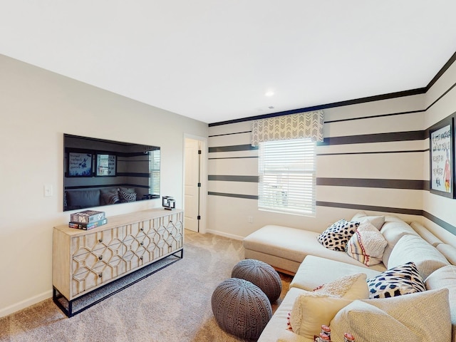 view of carpeted living room