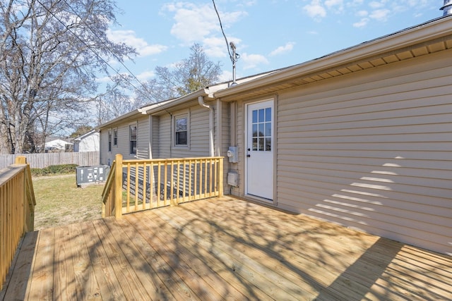 view of wooden deck