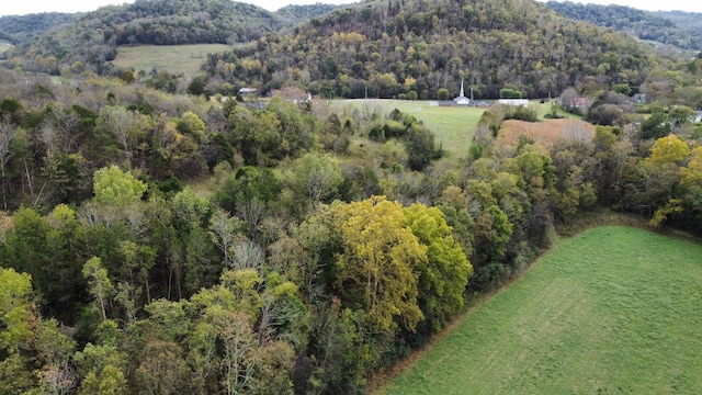 drone / aerial view with a rural view