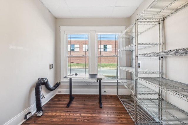 interior space featuring dark hardwood / wood-style flooring