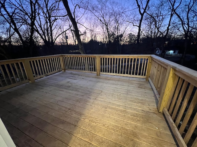 view of deck at dusk