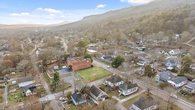 drone / aerial view with a mountain view