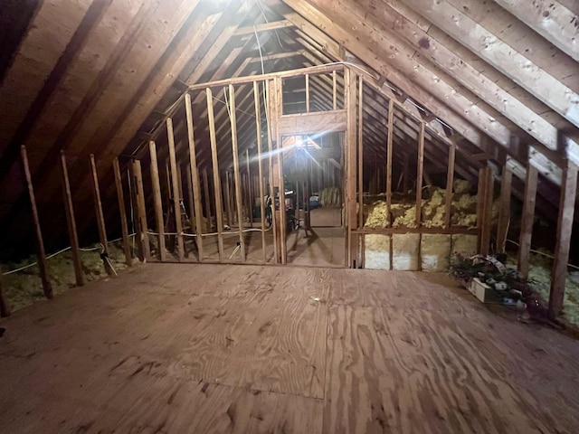 view of attic