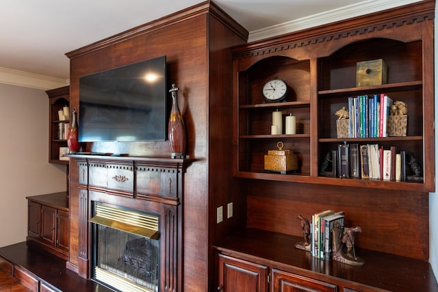 room details featuring crown molding