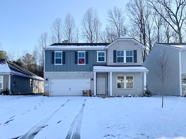 view of property featuring a garage