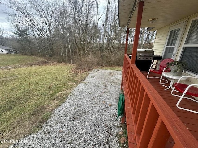 exterior space featuring grilling area and a yard