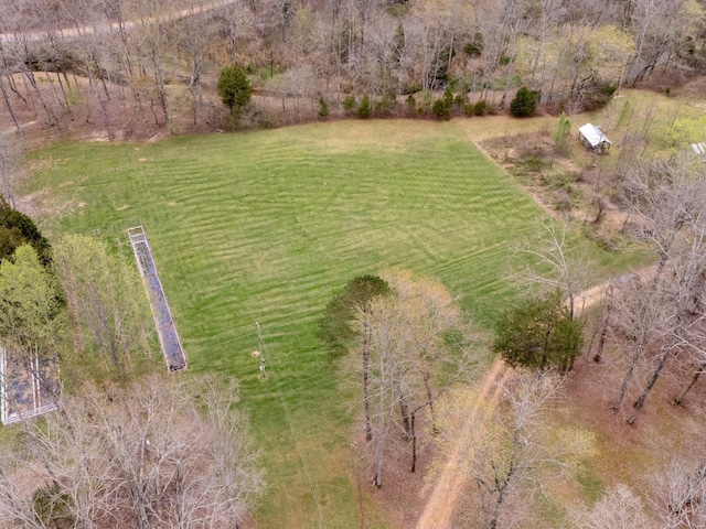 aerial view featuring a rural view