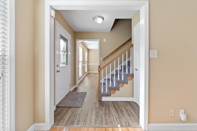 entryway featuring hardwood / wood-style floors