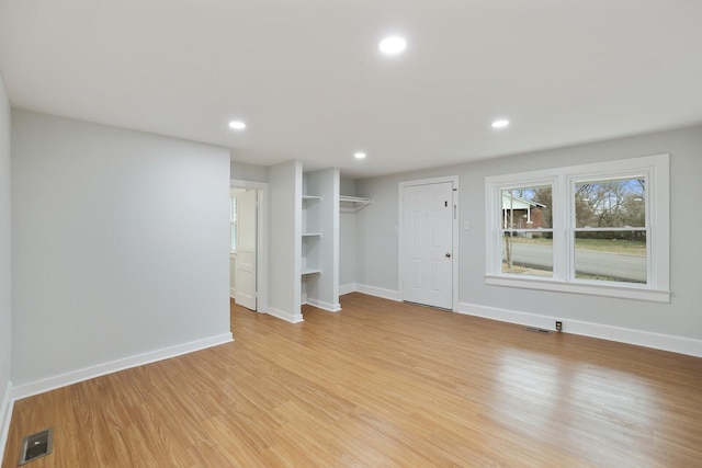 interior space featuring light hardwood / wood-style floors