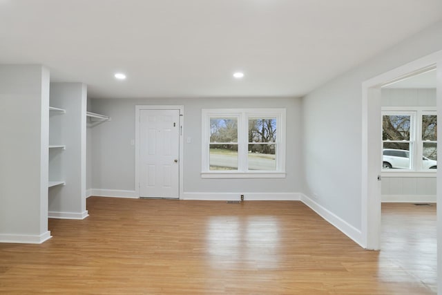 interior space featuring light hardwood / wood-style floors